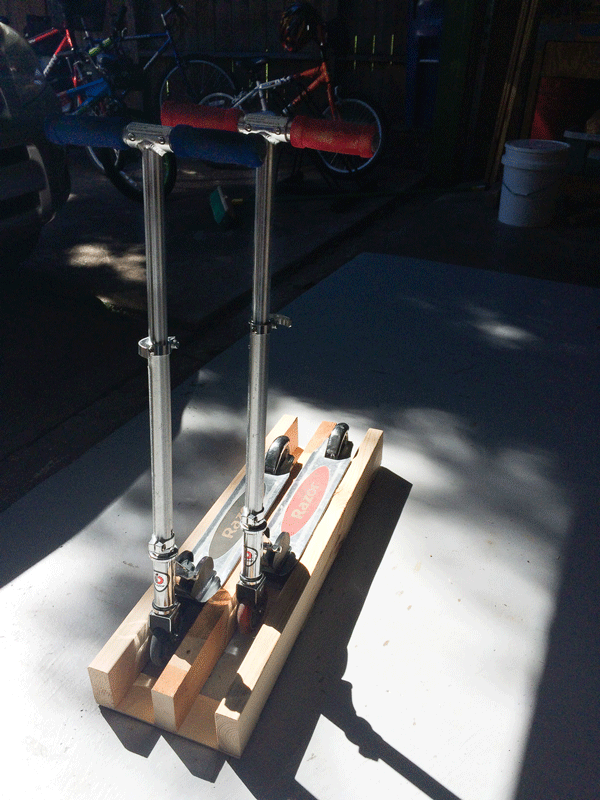 Parking for Two Razor Scooters